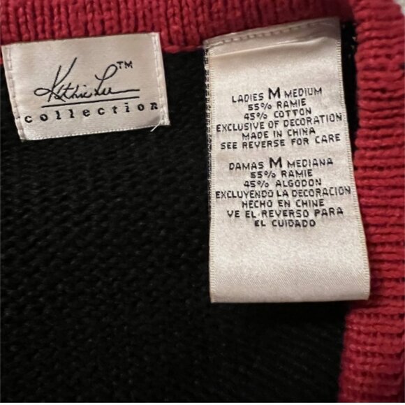 Kathy Lee. Size Medium. Christmas Sweater Vest. Ramie Cotton. Applique. B56 - Picture 6 of 7